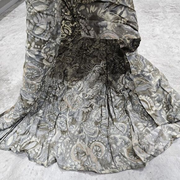 Vintage Sag Harbor Skirt Size Large Midi Abstract Retro Shell Button Hippy - Picture 6 of 10